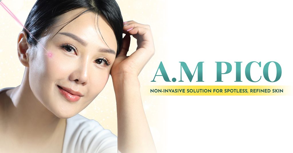 Woman receiving non-invasive pico laser treatment for spotless, refined skin